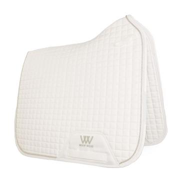 White Woof Wear Contour Dressage Saddle Pad White