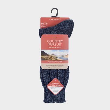 Beige/Cream Country Pursuits Country Pursuit Adult Pennine Walker Socks Navy