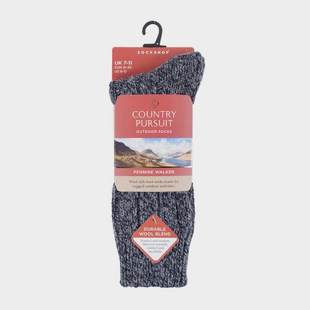 Grey Country Pursuits Country Pursuit Adult Pennine Walker Socks Grey/Navy image 1