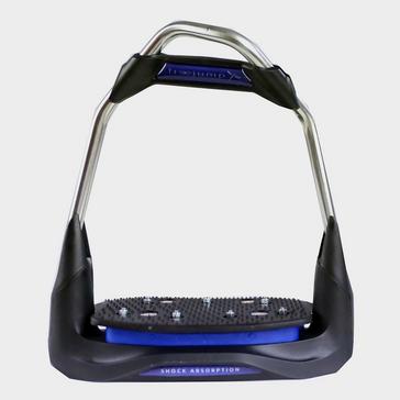 Blue Freejump Adults AIR'S Inclined Grip Angled Eye Stirrups Navy