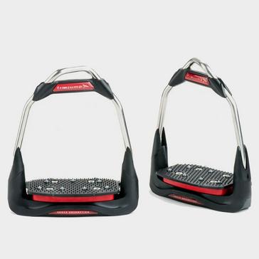 Red Freejump Adults AIR'S Inclined Grip Angled Eye Stirrups Red