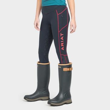 Blue Ariat Womens Eos Full Seat Tights Team