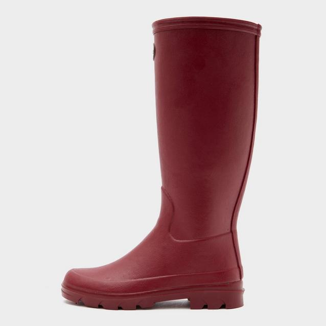 Red Le Chameau Ladies Iris Jersey Lined Wellington Boots Rouge image 1