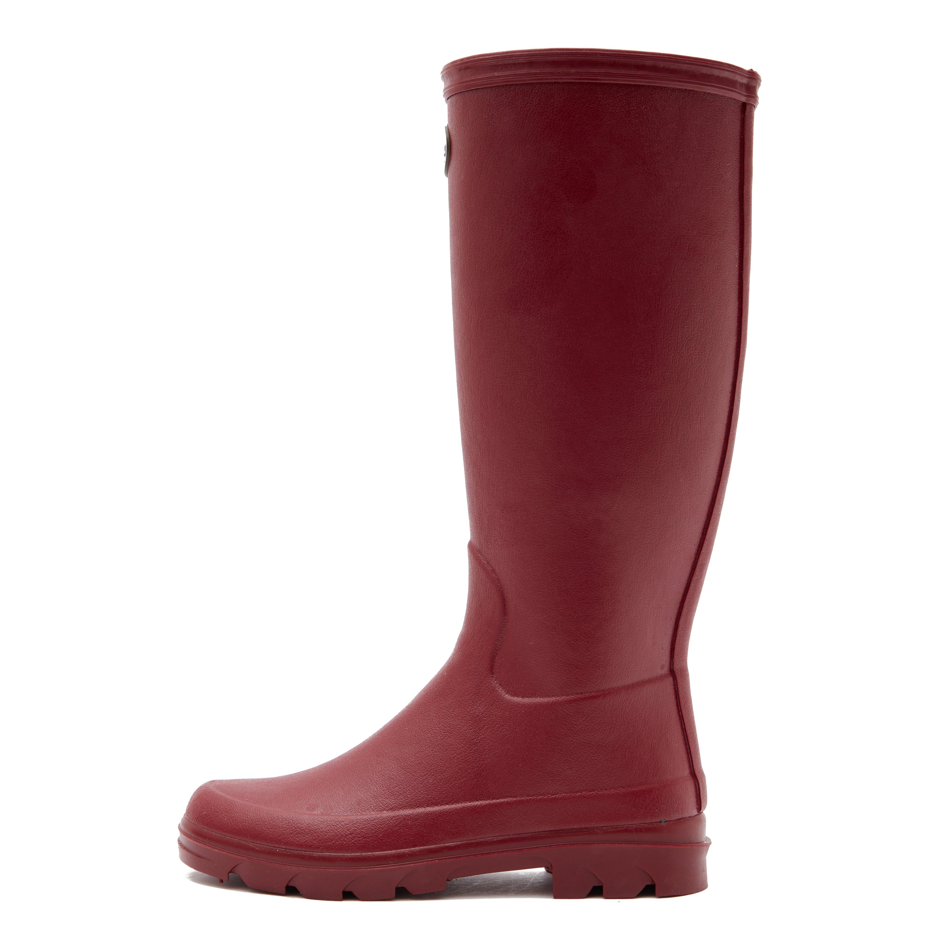 Womens Iris Jersey Lined Wellington Boots Rouge