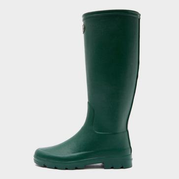 Green Le Chameau Womens Iris Jersey Lined Wellington Boots Vert Fonce