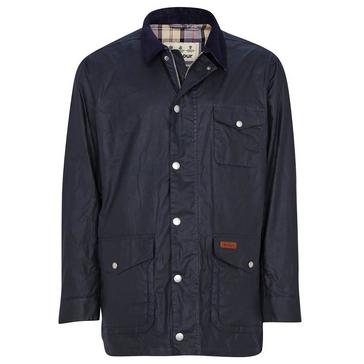 Blue Barbour Mens Pavier Wax Jacket Royal Navy