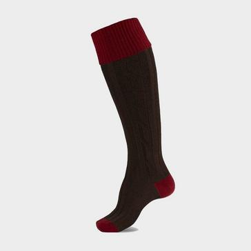 Brown Alan Paine Mens Country Socks Red/Brown