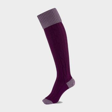 Purple Alan Paine Ladies Country Socks Lilac/Magenta