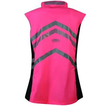 Pink WeatherBeeta Reflective Lightweight Waterproof Vest Pink