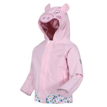 Pink Regatta Kids Peppa Animal Jacket Pink Mist Peppa Pig