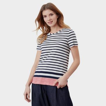 Assorted Joules Ladies Carley Classic T-Shirt Navy Cream Red Stripe 