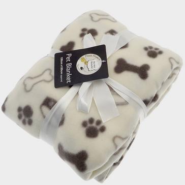 Beige/Cream Pooch Products Cosy Fleece Pet Blanket Natural