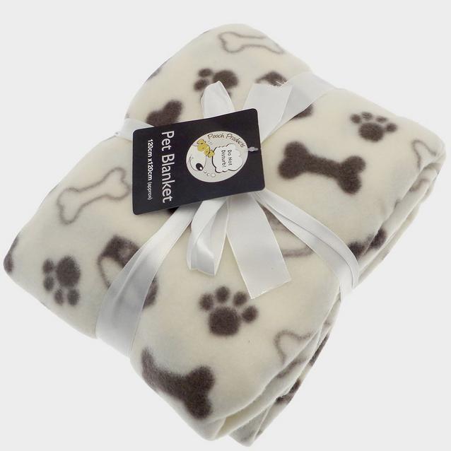 Beige/Cream Pooch Products Cosy Fleece Pet Blanket Natural image 1