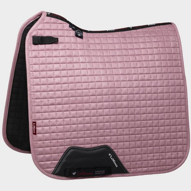 Pink LeMieux Suede Dressage Square Saddle Pad Musk image 1
