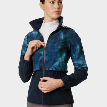 Blue Horseware Womens Carrie Riding Jacket Green/Navy Tie Dyed