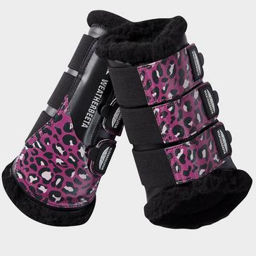 Pink WeatherBeeta Leopard Brushing Boots Pink