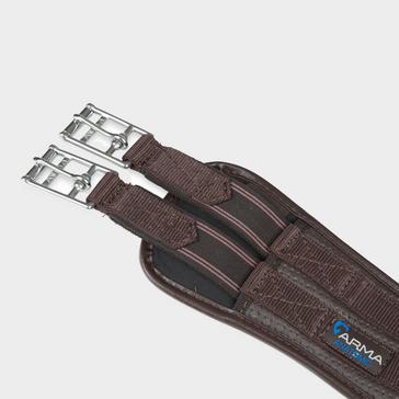 Brown Arma Anti-Chafe Anatomic Elasticated GP Girth Havana