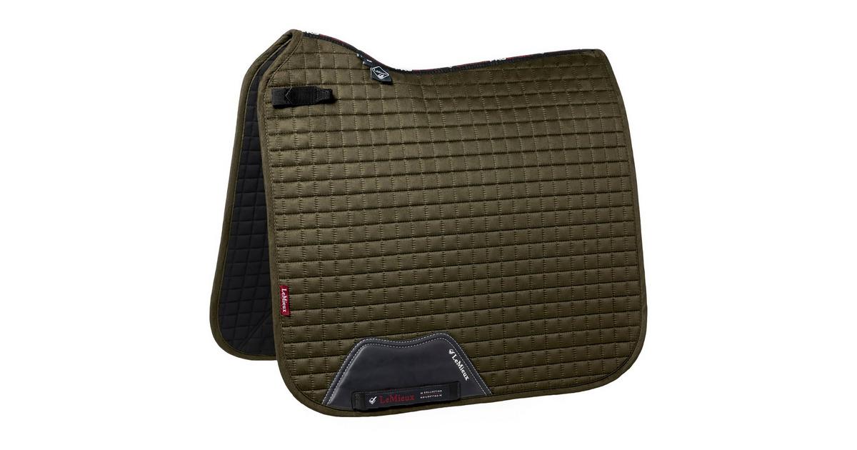 LeMieux Suede Dressage Saddle Pad Oak Green Naylors