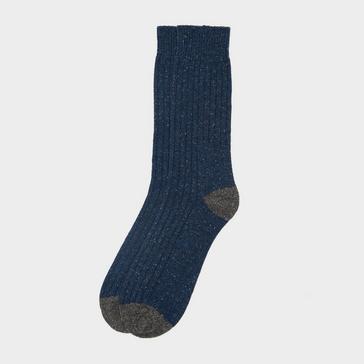Blue Barbour Houghton Socks Midnight