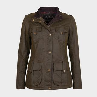 Ladies Winter Defence Wax Jacket Olive/Classic