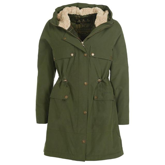 Green Barbour Womens Swinley Jacket Olive/Classic image 1