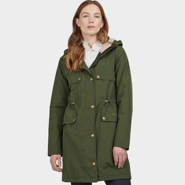 Green Barbour Womens Swinley Jacket Olive/Classic