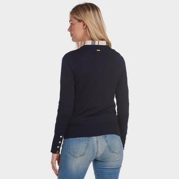 Blue Barbour Womens Ridley Knit Navy