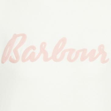 White Barbour Ladies Otterburn Hoodie Cloud