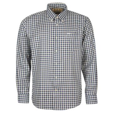 Blue Barbour Thornley Thermo Weave Shirt Navy
