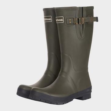 Green Barbour Mens Cirrus Wellington Boots Olive