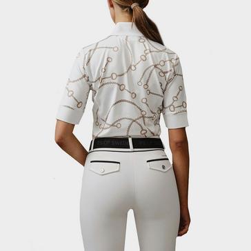 White PS of Sweden Ladies Hill Competition Short Sleeved Shirt White