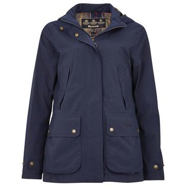 Blue Barbour Womens Clyde Jacket Navy Classic
