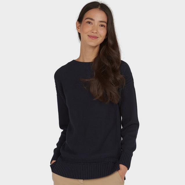 Blue Barbour Womens Sailboat Knit Navy image 1