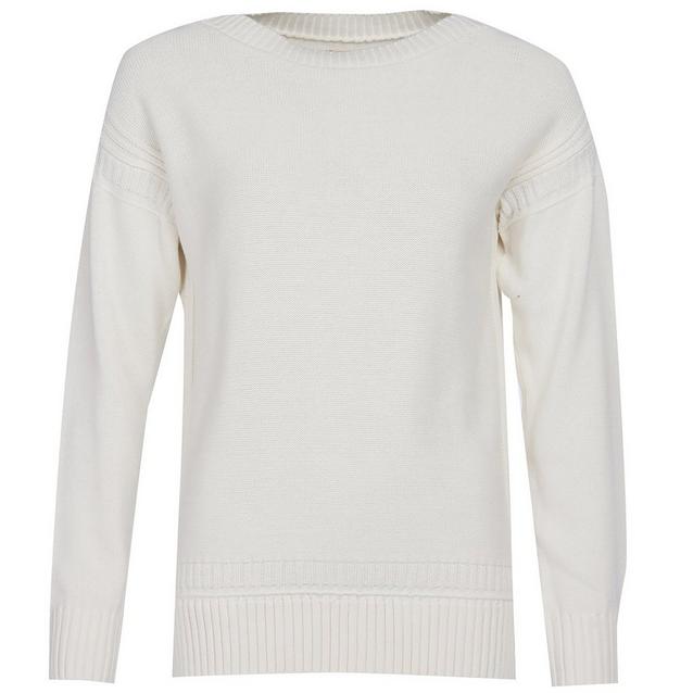 White Barbour Womens Sailboat Knit Off White image 1