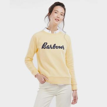 Yellow Barbour Womens Otterburn Sweatshirt Yellow Haze
