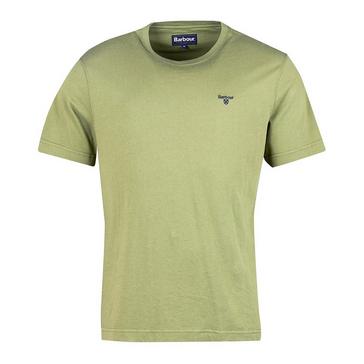 Green Barbour Mens Relaxed Sports T-Shirt Burnt Olive