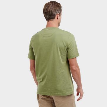 Green Barbour Mens Relaxed Sports T-Shirt Burnt Olive