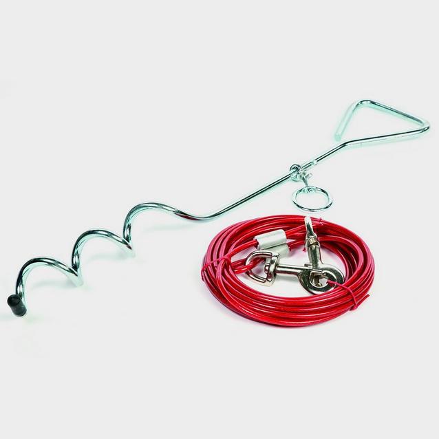 Red Petface 4.5m Tie Out Cable and Stake image 1