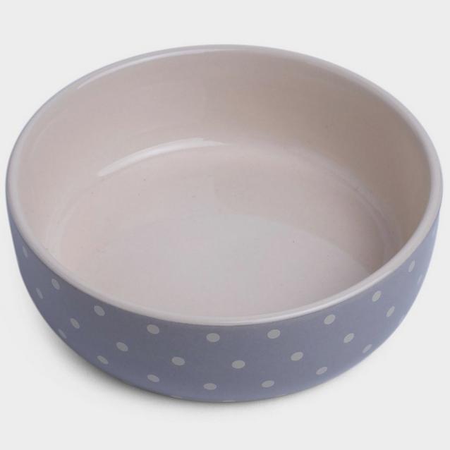 Grey Petface Grey Dot Ceramic Bowl Grey image 1