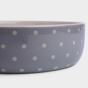 Grey Petface Grey Dot Ceramic Bowl Grey