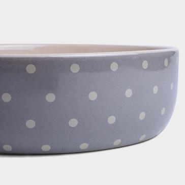 Grey Petface Grey Dot Ceramic Bowl Grey