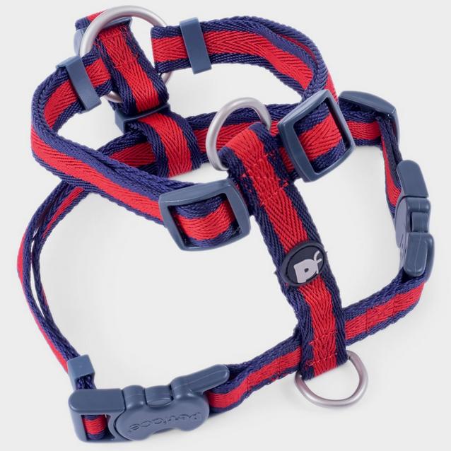 Red Petface Scarlet Stripe Dog Harness Red/Navy image 1