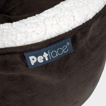 Brown Petface Sams Luxury Oval Bed Brown