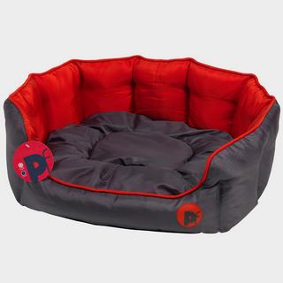 Oxford Oval Bed Grey/Red