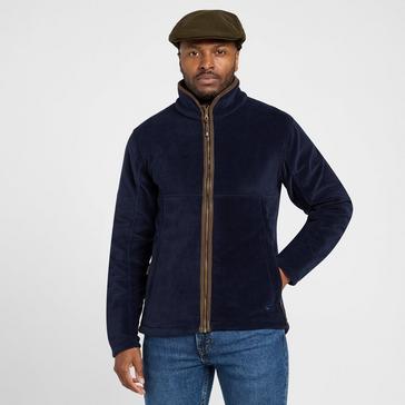 Blue Hoggs of Fife Mens Stenton Technical Fleece Jacket Midnight Navy