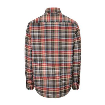 Red Hoggs of Fife Mens Pitlochry Flannel Shirt Chestnut Check