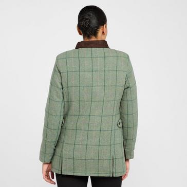 Green Hoggs of Fife Womens Roslin Technical Tweed Field Coat Spring Bracken