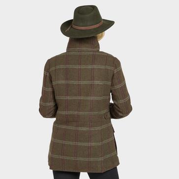 Green Hoggs of Fife Womens Musselburgh Tweed Field Coat Bracken Tweed