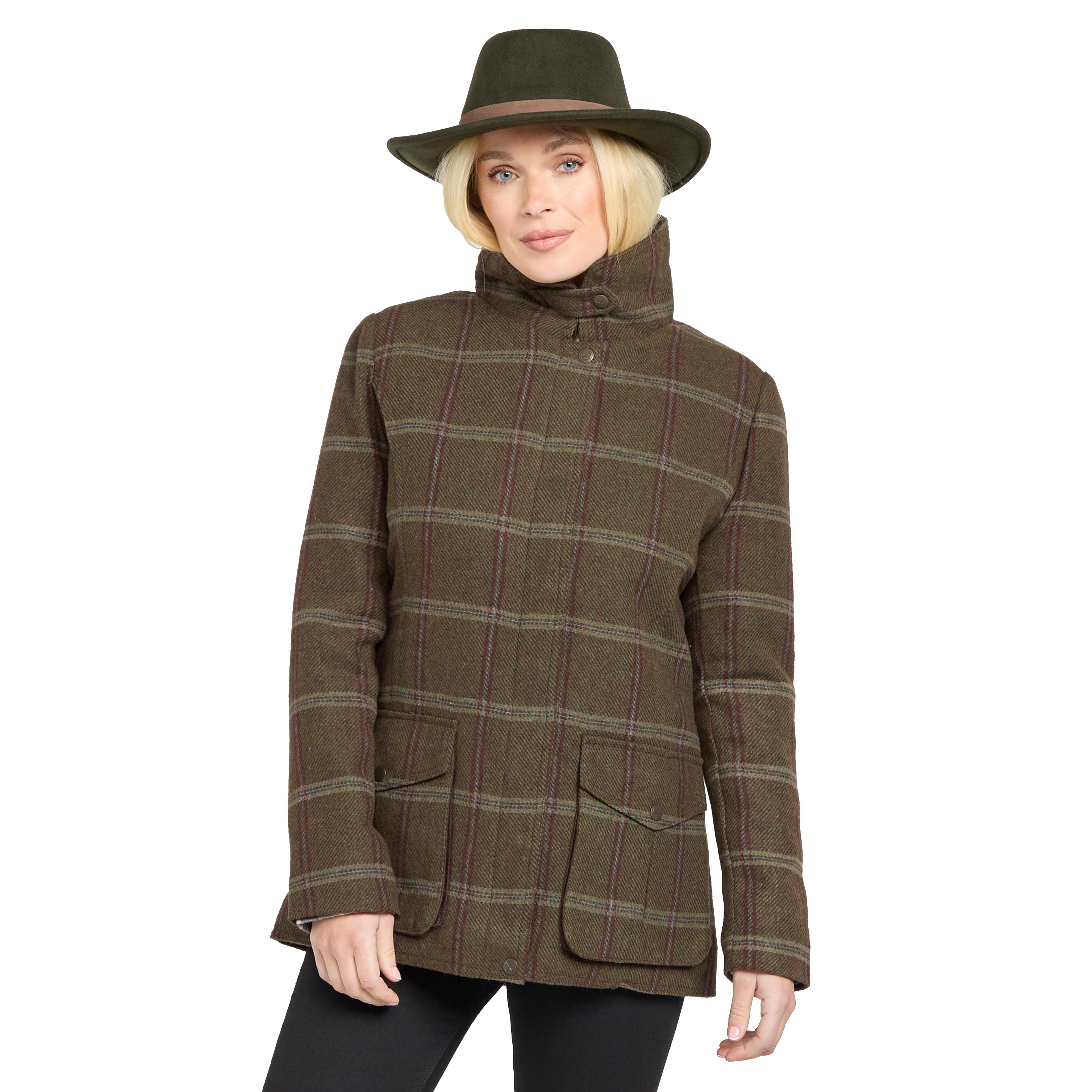 Womens Musselburgh Tweed Field Coat Bracken Tweed