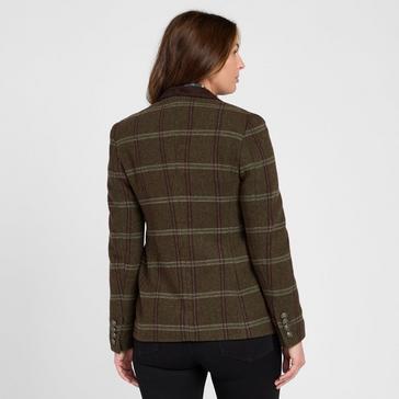 Green Hoggs of Fife Womens Musselburgh Tweed Hacking Jacket Bracken Tweed